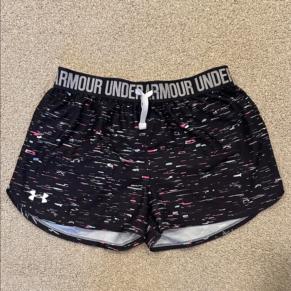 Under Armour Black and Pink Athletic Shorts